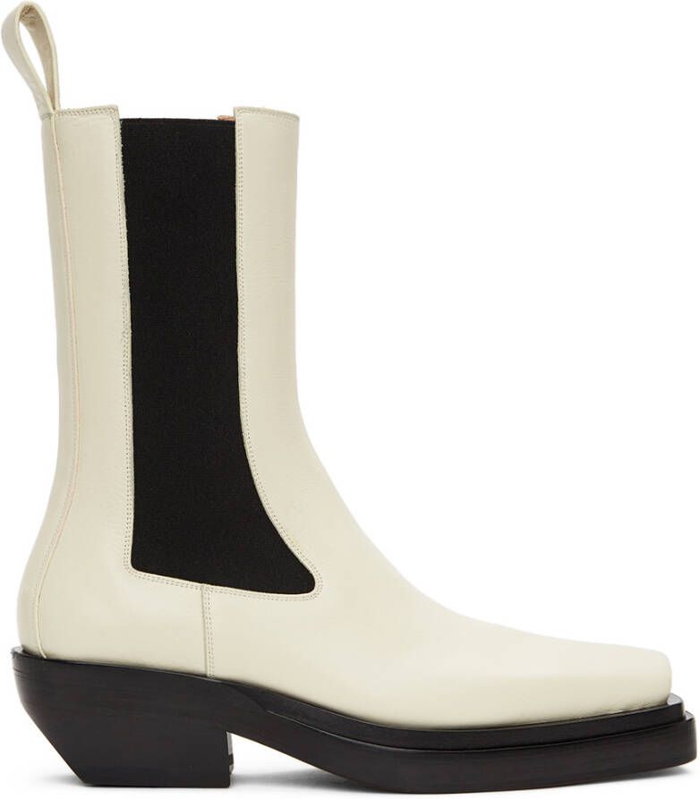 Bottega Veneta Off-White 'The Lean' Chelsea Boots - Picture 5