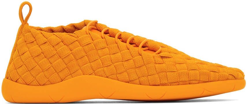 Bottega Veneta Orange Intrecciato Low Sneakers