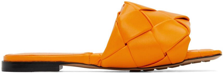 Bottega Veneta Orange Lido Sandals - Picture 5