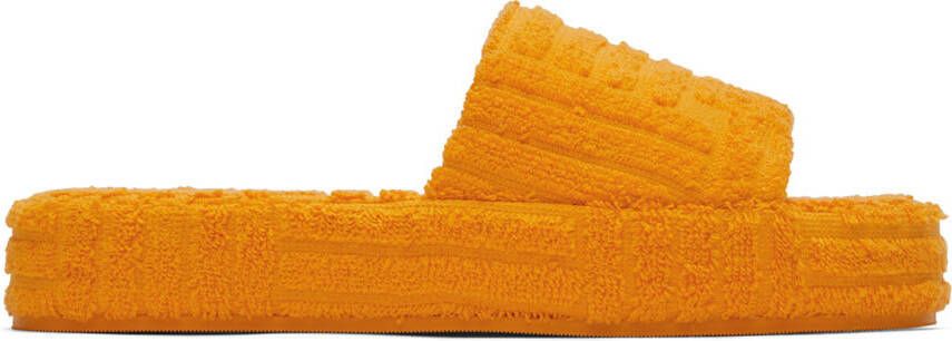Bottega Veneta Orange Resort Sponge Sandals