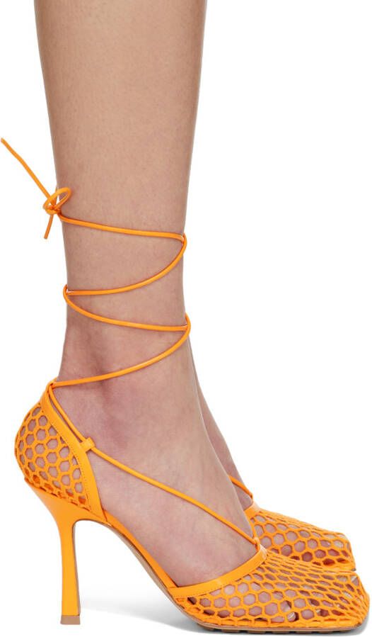 Bottega Veneta Orange Stretch Heels