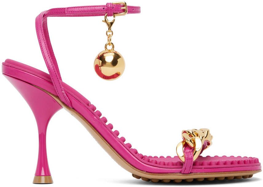 Bottega Veneta Pink Dot Heeled Sandals