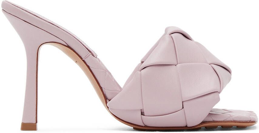 Bottega Veneta Pink Intrecciato 'The Lido' Heeled Sandals - Picture 5