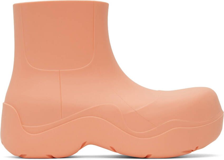 Bottega Veneta Pink Puddle Ankle Boots - Picture 3