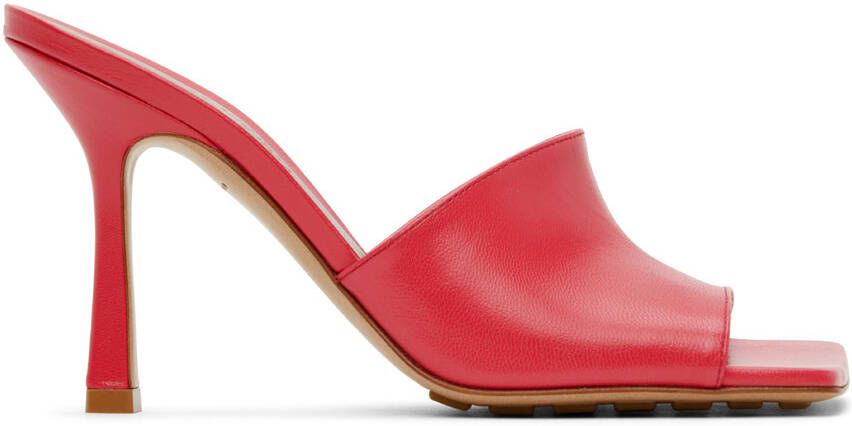 Bottega Veneta Pink Stretch Heeled Sandals - Picture 5