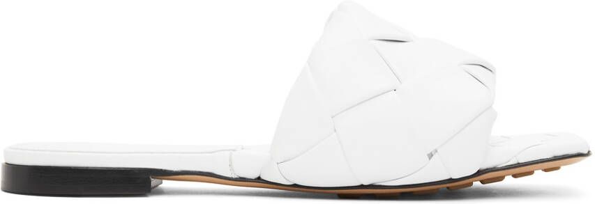 Bottega Veneta White Intrecciato Lido Flat Sandals - Picture 5