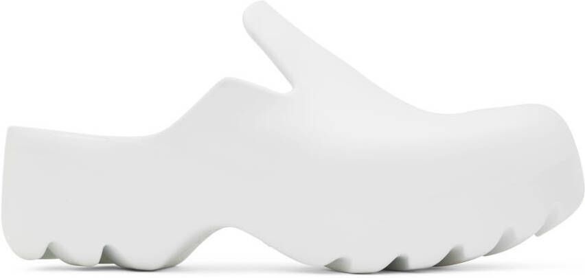 Bottega Veneta White Rubber Flash Clogs - Picture 5