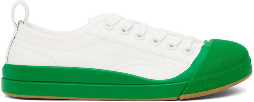 Bottega Veneta White Vulcan Sneakers - Picture 5