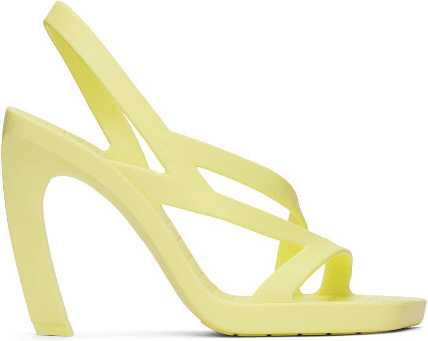 Bottega Veneta Yellow Jimbo Heeled Sandals - Picture 4