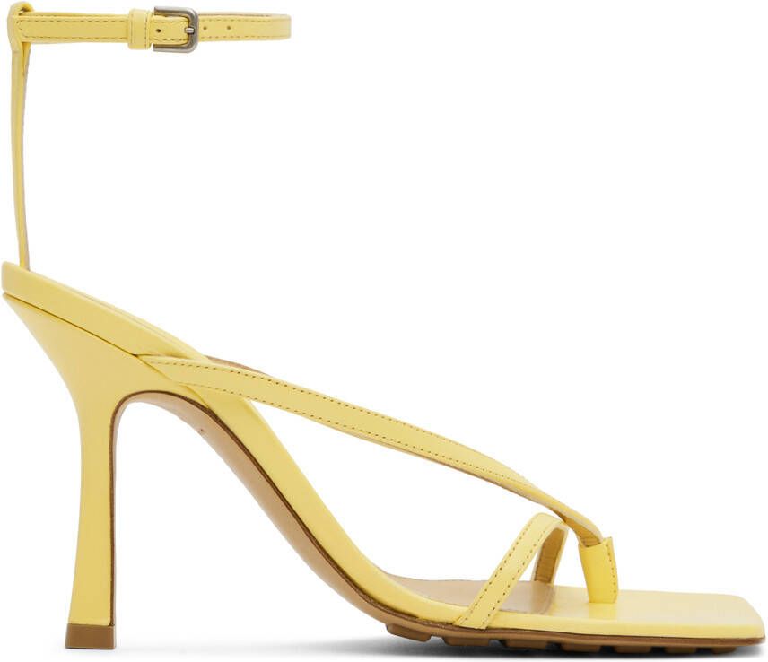 Bottega Veneta Yellow Stretch Sandals - Picture 5