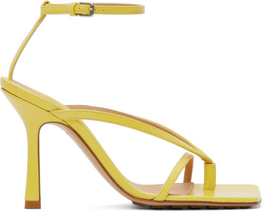 Bottega Veneta Yellow Stretch Sandals - Picture 5