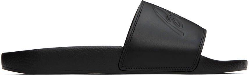 Brioni Black Beach Slides - Picture 4
