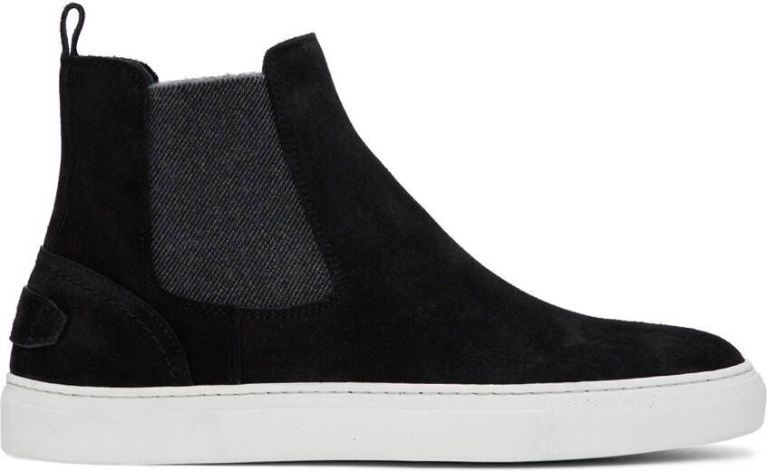 Brioni Black Suede Chelsea Boots - Picture 5