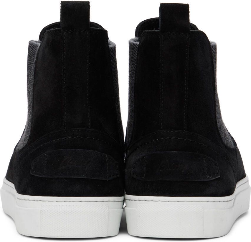 Brioni Black Suede Chelsea Boots