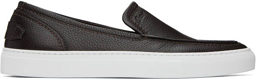 Brioni Brown Slip-On Loafers - Picture 4