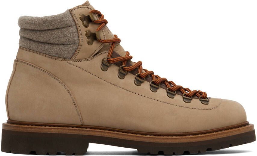Brunello Cucinelli Beige Paneled Boots