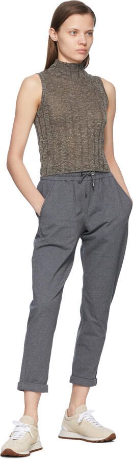 Brunello Cucinelli Grey Suede Sneakers - Picture 4