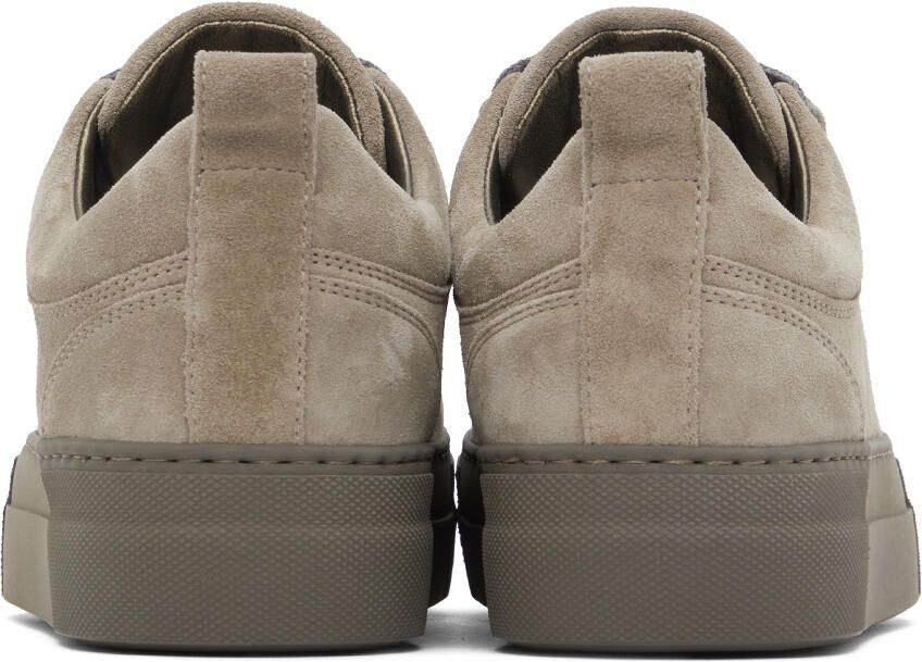 Brunello Cucinelli Taupe Suede Low-Top Sneakers