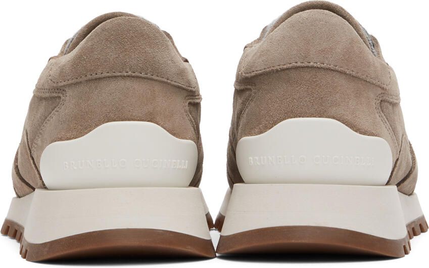 Brunello Cucinelli Taupe Suede Sneakers