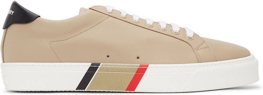 Burberry Beige Bio-Based Striped Sole Sneakers - Picture 5
