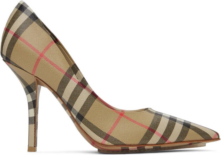 Burberry Beige Check Heels