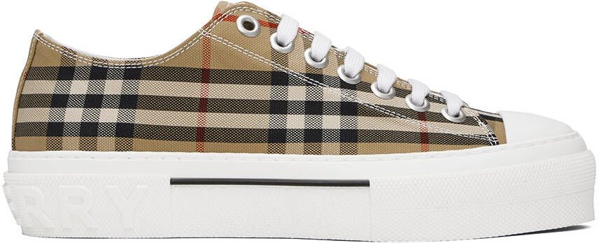 Burberry Beige Check Sneakers