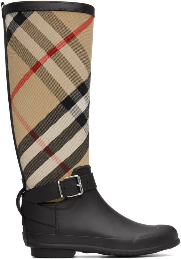 Burberry Beige House Check Boots