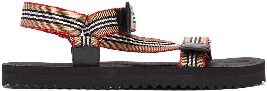 Burberry Beige Icon Stripe Sandals - Picture 5