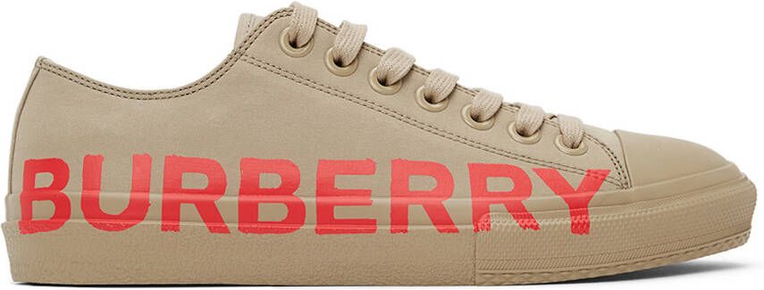 Burberry Beige Larkhall M Logo Sneakers - Picture 5