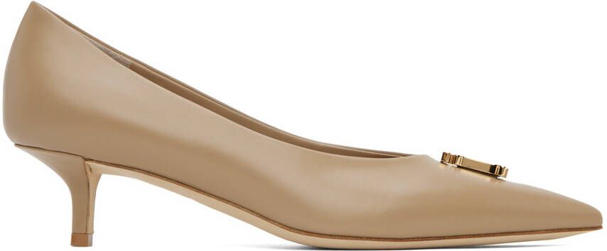 Burberry Beige Monogram Motif Heels - Picture 5