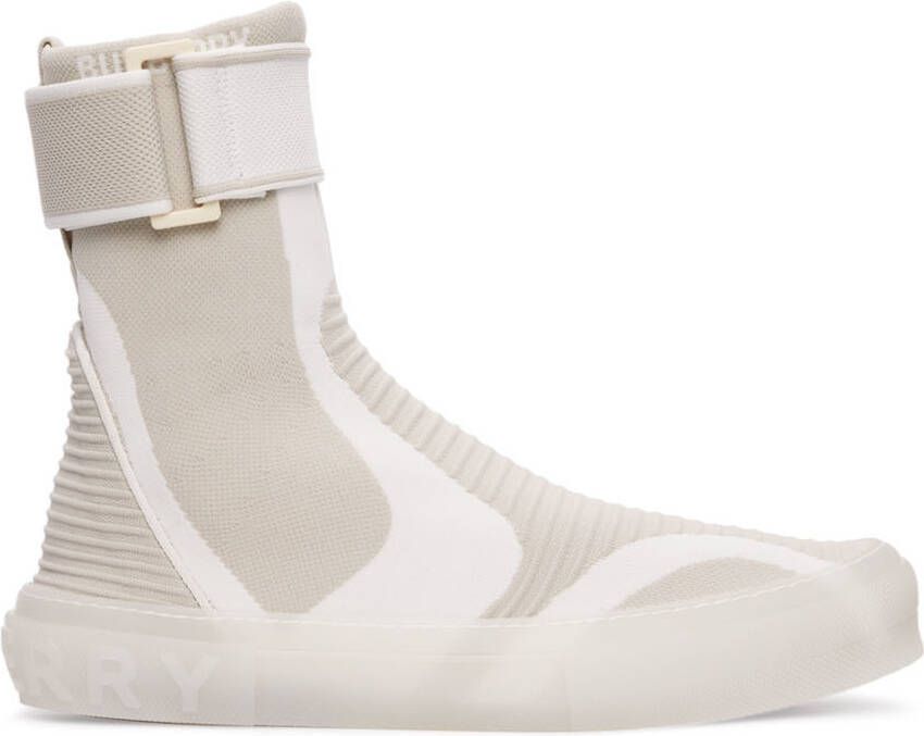 Burberry Beige Sub High Top Sneakers - Picture 5