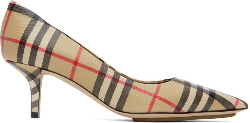 Burberry Beige Vintage Check Heels