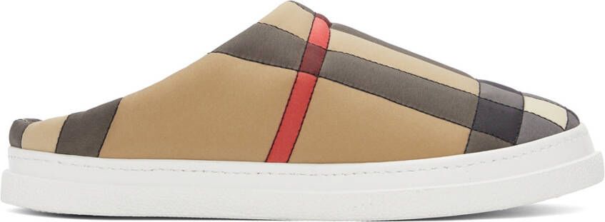 Burberry Beige Vintage Check Slippers - Picture 5