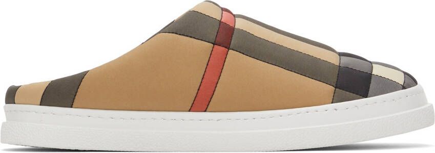 Burberry Beige Vintage Check Slippers - Picture 4
