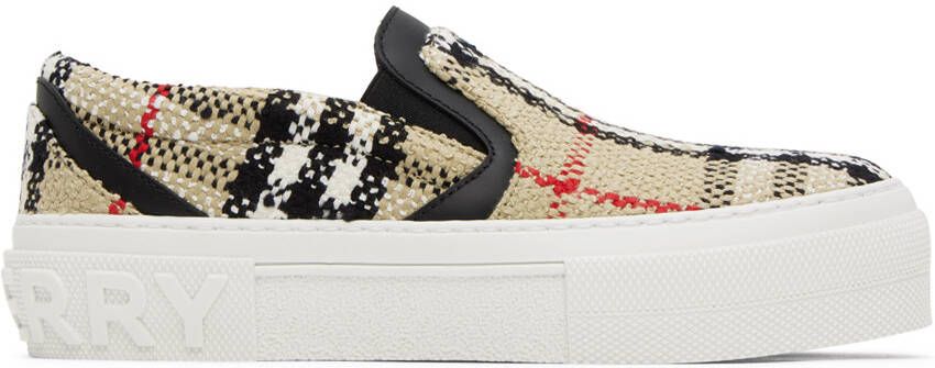 Burberry Beige Vintage Check Sneakers