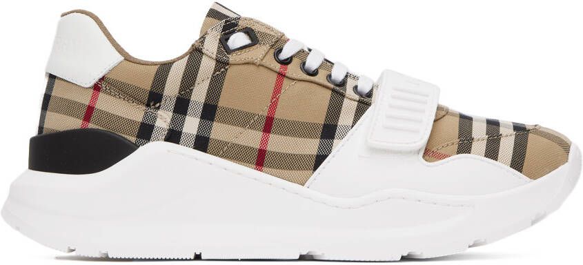 Burberry Beige Vintage Check Sneakers - Picture 5