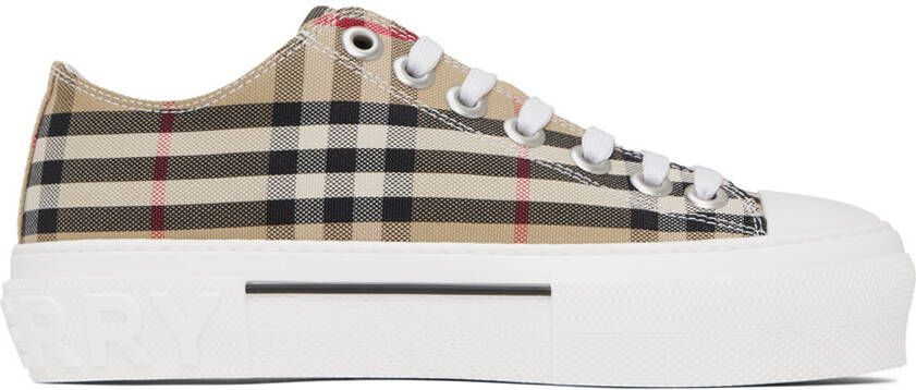 Burberry Beige Vintage Check Sneakers