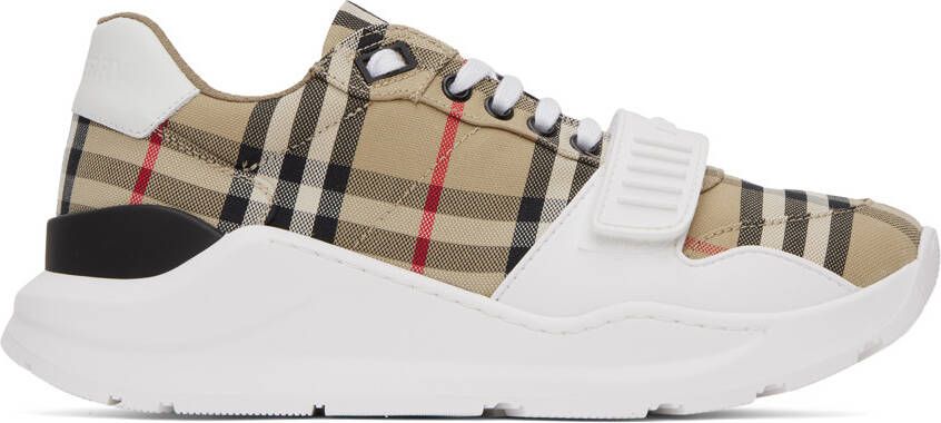 Burberry Beige Vintage Check Sneakers - Picture 5