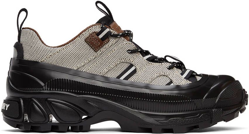 Burberry Black & White Canvas Arthur Sneakers - Picture 3
