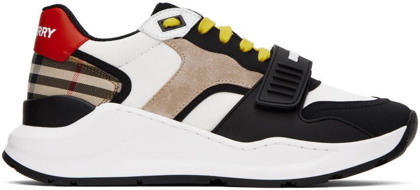 Burberry Black & White Check Sneakers