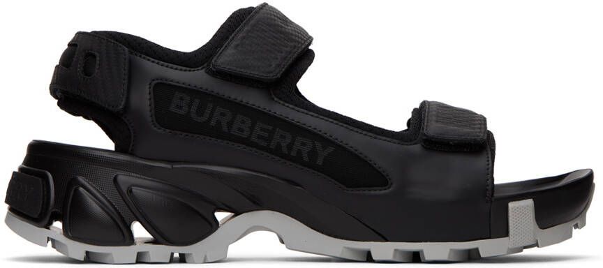 Burberry Black Arthur Sandals - Picture 5
