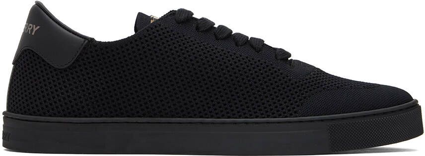 Burberry Black Check Sneakers - Picture 5