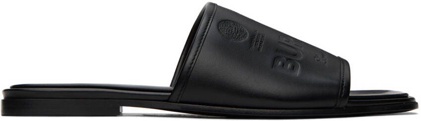 Burberry Black Embossed Sandals