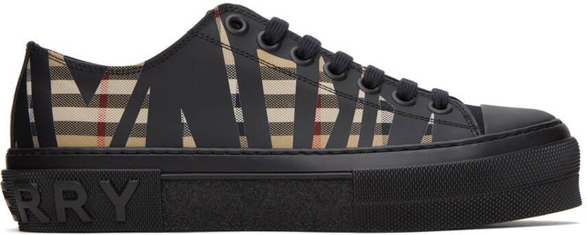 Burberry Black Embossed Sneakers - Picture 5