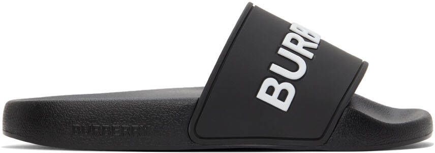 Burberry Black Furley Slides - Picture 4