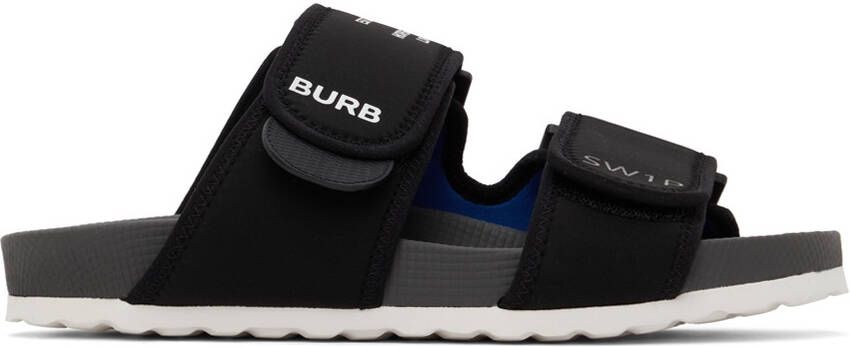 Burberry Black 'Horseferry' Print Sandals - Picture 5