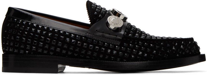 Burberry Black Logo Crystal Loafers - Picture 5