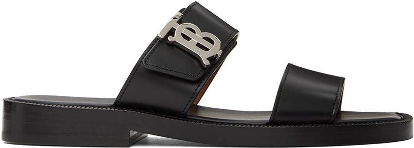 Burberry Black Monogram Motif Sandals - Picture 5