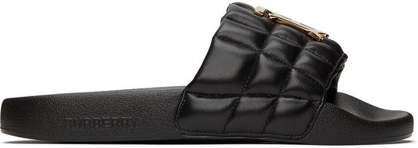 Burberry Black Monogram Motif Slides - Picture 5