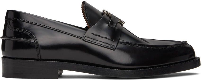 Burberry Black Motif Loafers - Picture 5